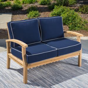 Teak Loveseat 2 Seats/2 Backs